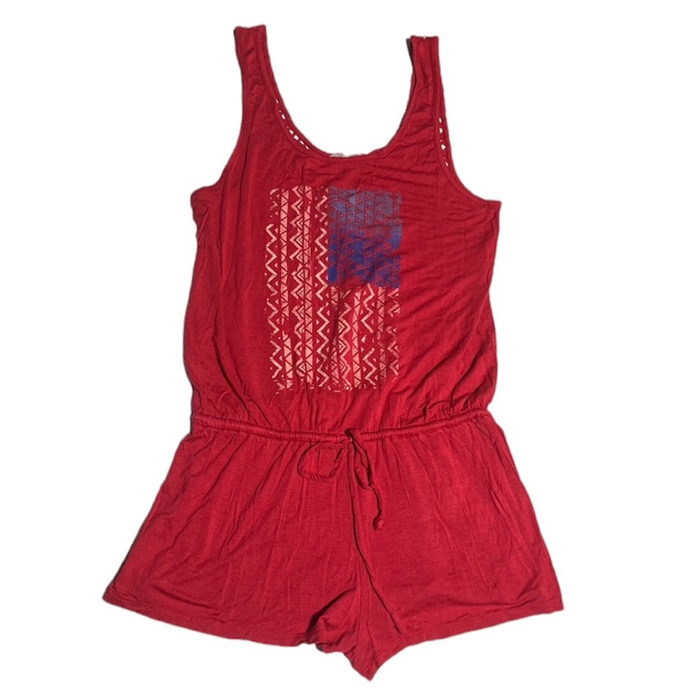 Kirra boho patriotic flag swim coverup/romper Small